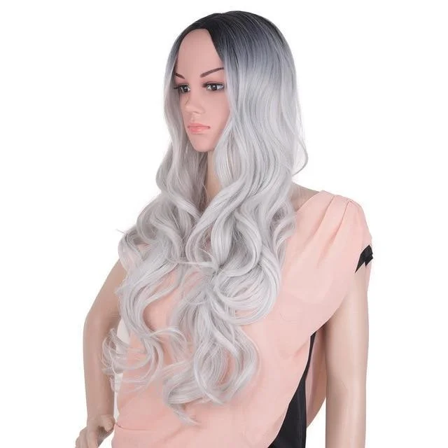 ombre silver grey