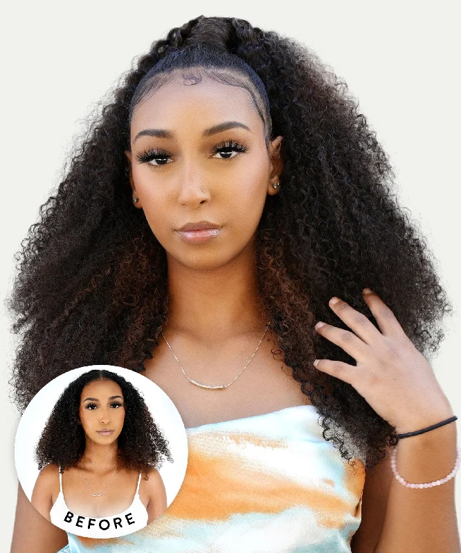 Kinky Curly Clip-In Ponytail Extensions