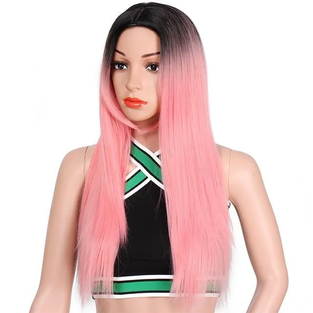 "Sissy Jennifer" Long Straight Ombre Wig