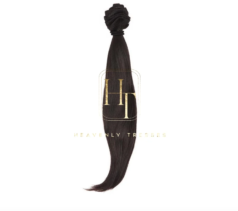 Raw Virgin Hair Weft Extensions: Natural Straight - Heavenly Tresses