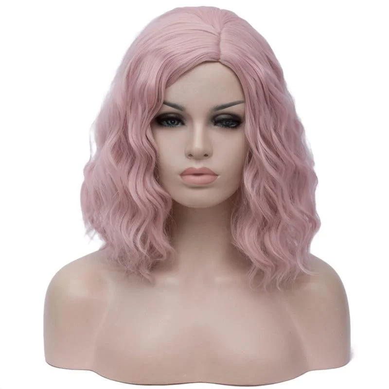 Pink Short Curly Wig