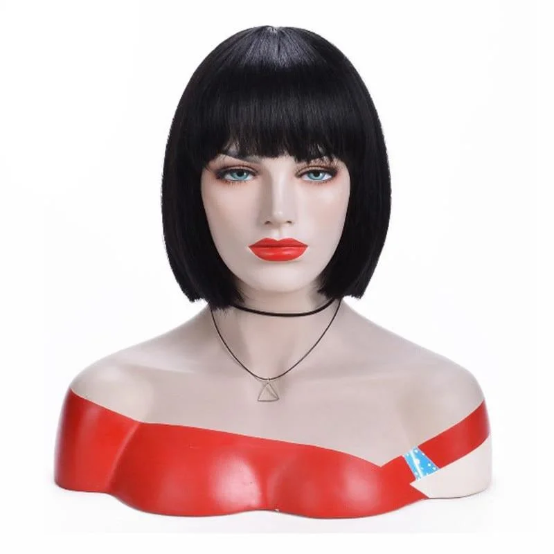 Short Bob Wig with Bangs