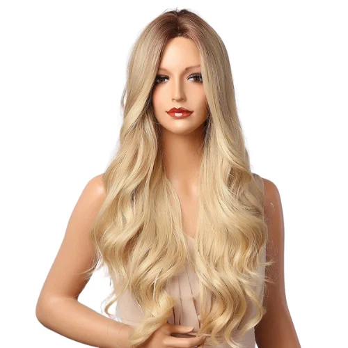 Long Wavy Blonde Wig