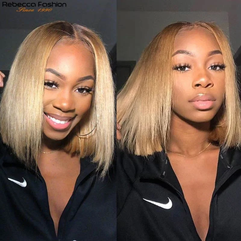 Sleek Blonde Straight Hair Bundles 8 To 28 inches Brazilian Hair Weave Bundles Remy Hair Deal Extension For Black Women