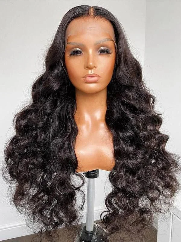 Undetectable HD Lace 180% Loose Wave Lace Front Human Hair Wigs NCF62