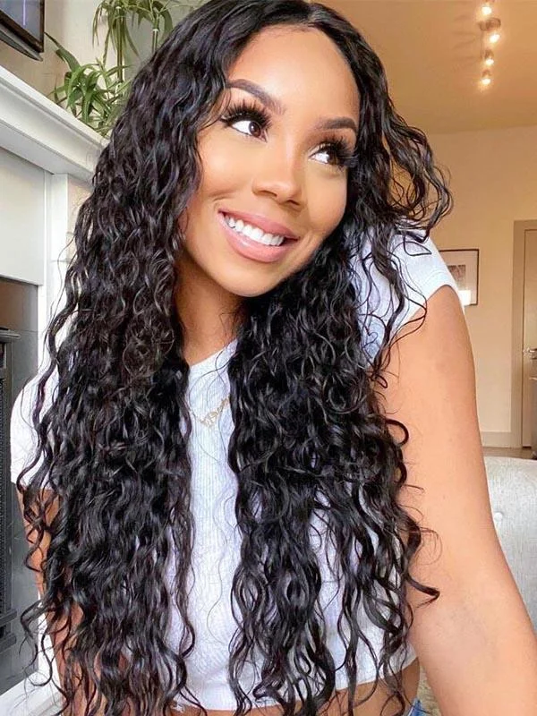 Chinalacewig Deep Wave 13x6 Undetectable HD Lace Front Human Hair Wigs NCF63