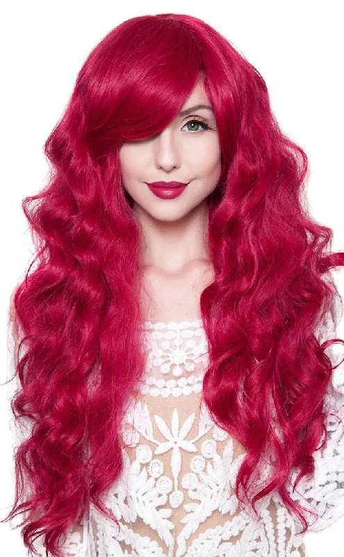 Vesta Long Cranberry Wavy Wig