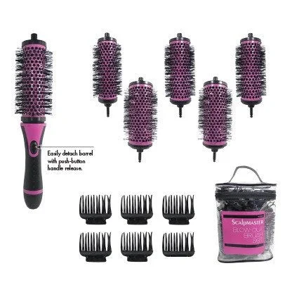 Scalpmaster Ionic and Ceramic Blow-Out Brush Set 13 Pc