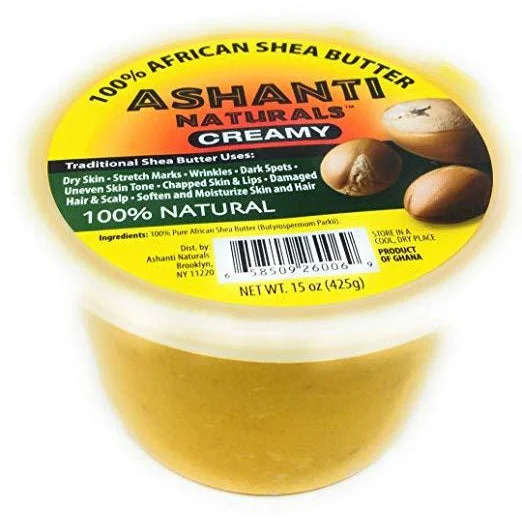 Ashanti 100% Creamy Yellow Shea Butter 15 Oz