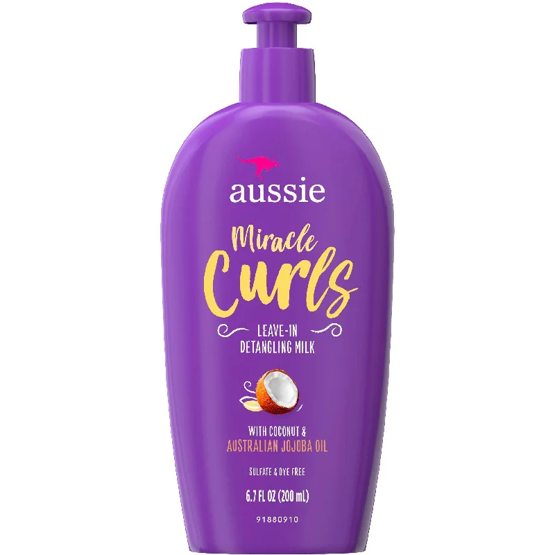 Aussie Miracle Curls Leave-In Detangling Milk 6.7 Fl Oz