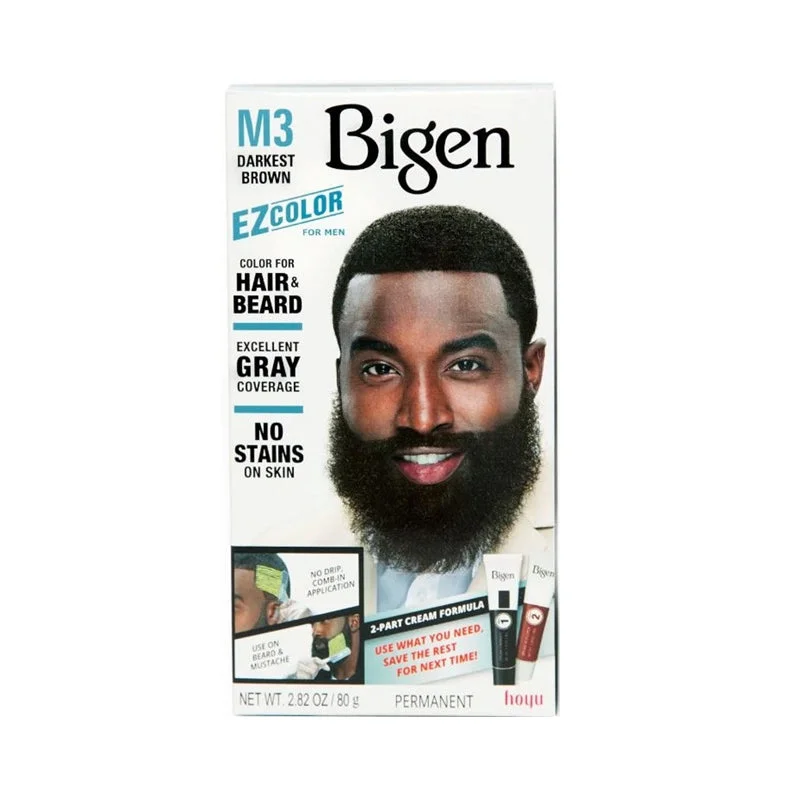 BIGEN Ez Color For Hair & Beard Kit [#M3 DARKEST BROWN]