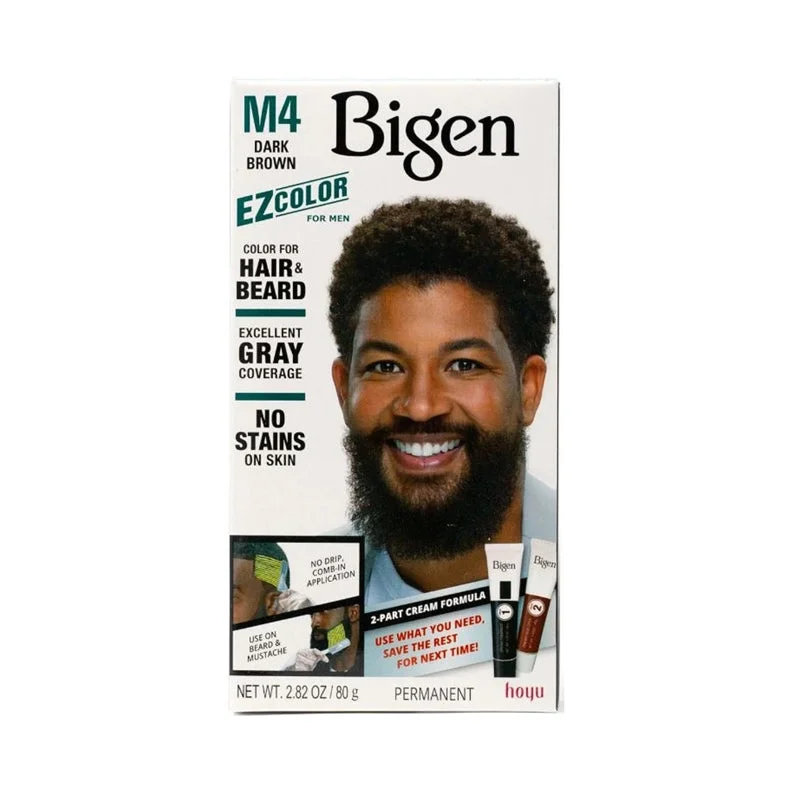 BIGEN Ez Color For Hair & Beard Kit [#M4 DARD BROWN]