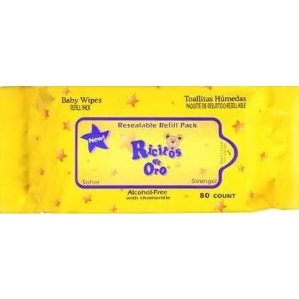 Chamomile And Aloe Vera Ricitos De Oro Baby Wipes, 80 Ct