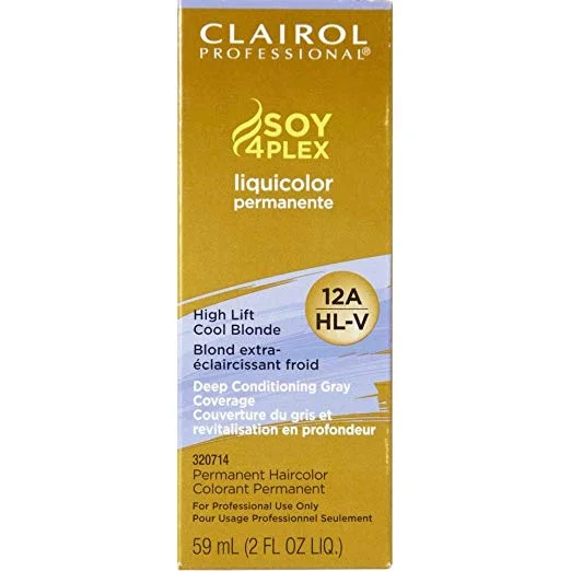 Clairol Professional Liquicolor 12A/Hl-V High Lift Cool Blonde Hair Color, 2 Oz