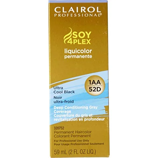 Clairol Professional Liquicolor 1AA/52D Ultra Cool Black, 2 Oz