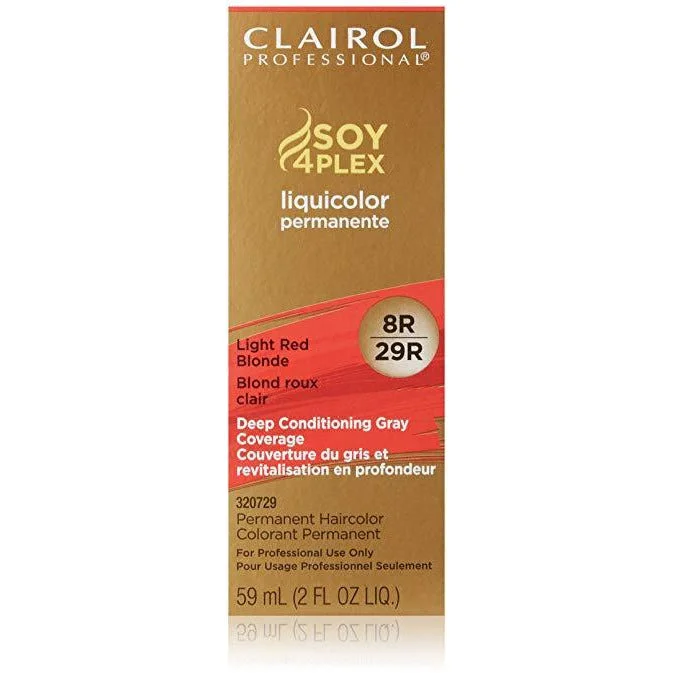 Clairol Professional Liquicolor 8R/29R Light Red Blonde, 2 Oz