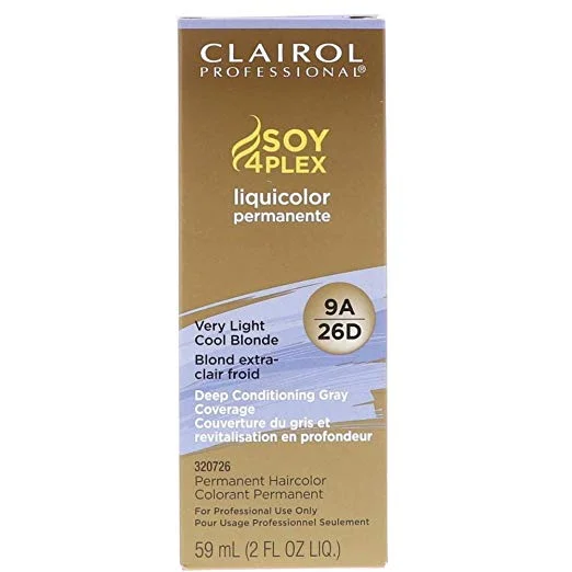 Clairol Professional Liquicolor 9A/26D Very Light Cool Blonde, 2 Oz