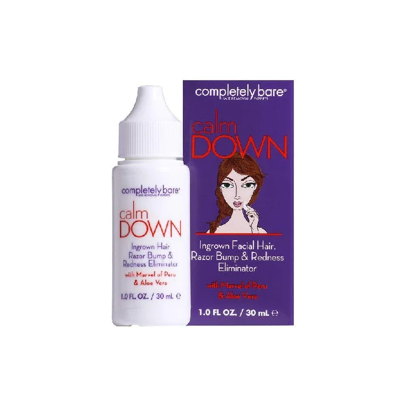 Completely Bare Calm Down Ingrown Hair, Razor Bump & Redness Eliminator, 1.0 Oz