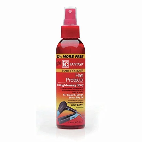 Fantasia Hair Polisher Heat Protector Straightening Spray, 6 Oz