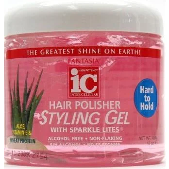 Fantasia Hair Polisher Styling Gel, Pink 16 Oz