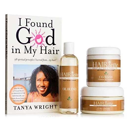 Hairiette 3 piece Natural Hair Bundle Kit, plus book