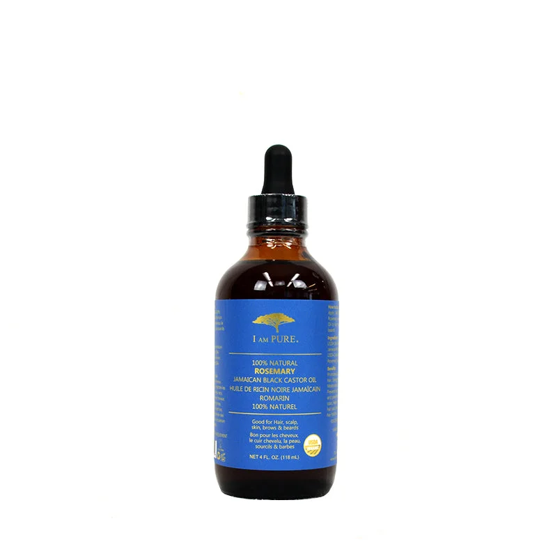 I AM PURE 100% Natural Jamaican Black Castor Oil [Rosemary] 4oz