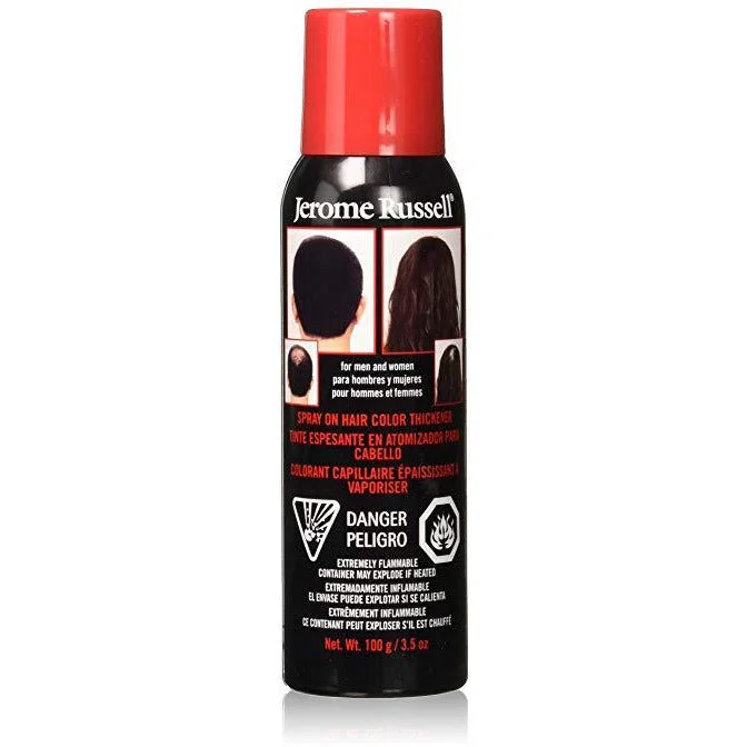 Jerome Russell Spray On Hair Color Thickener, Medium Brown 3.5 Oz