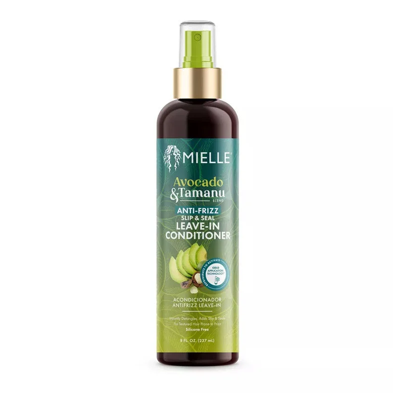 MIELLE ORGANICS AVOCADO & TAMANU Anti-Frizz Slip & Seal Leave-In Conditioner 8oz