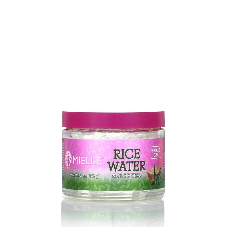 MIELLE ORGANICS RICE WATER & ALOE VERA Collection Braid Gel 5 OZ