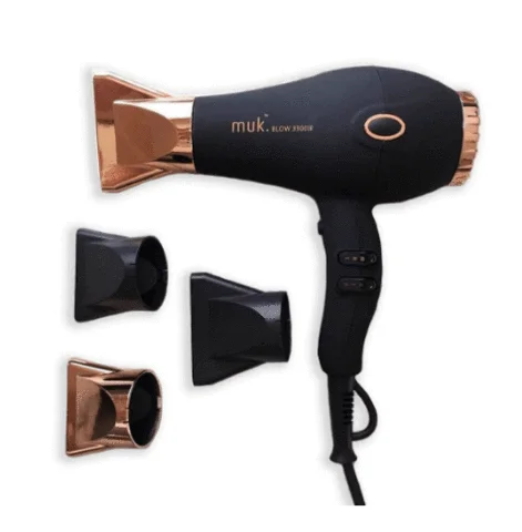 Muk Black and Rose Gold Blow Dryer 3900-IR Hair Dryer