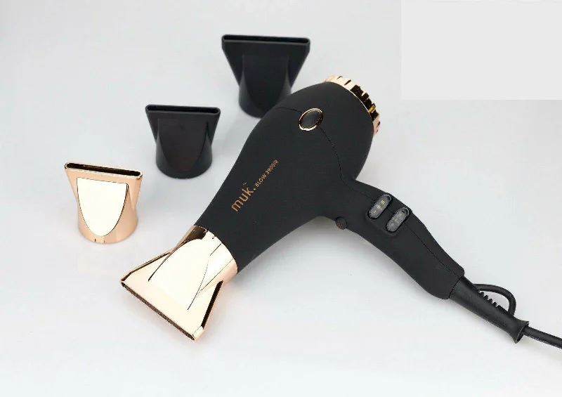 Muk Black and Rose Gold Blow Dryer 3900-IR Hair Dryer