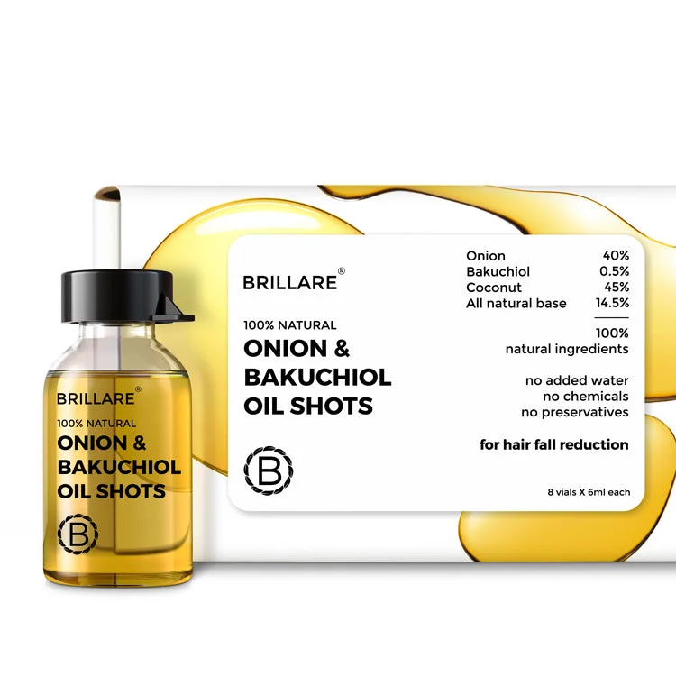 Onion & Bakuchiol Oil Shots For Hair Fall Reduction