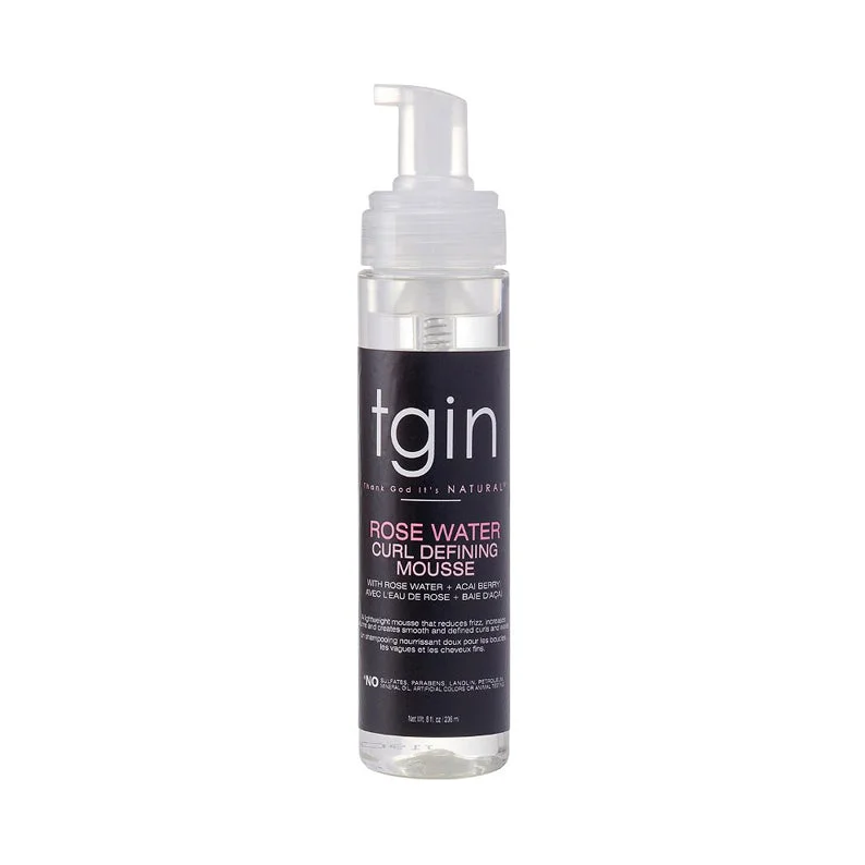 TGIN Rose Water Curl Defining Mousse 8Oz