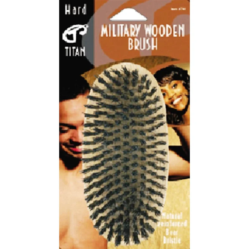 Titan Military Brush Hard Bristle Natural Silk