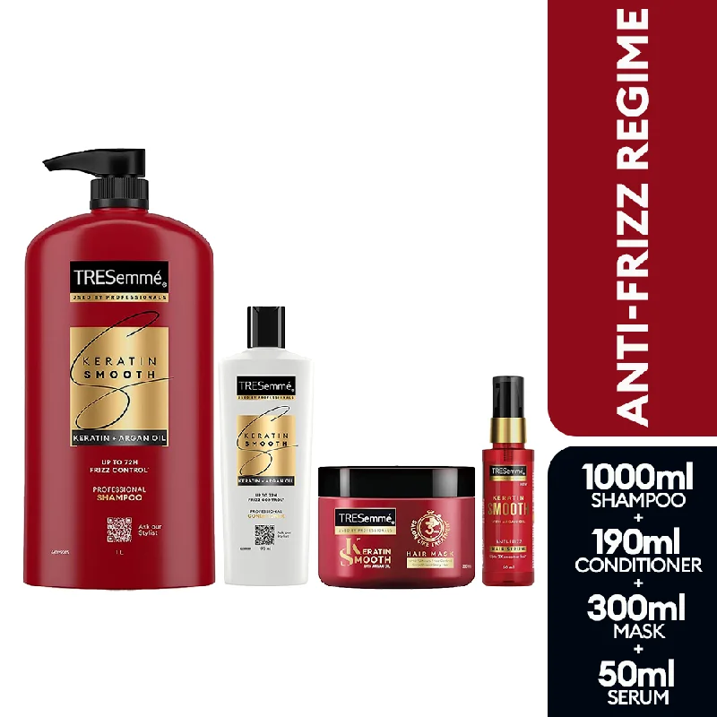 TRESemme Keratin Smooth Shampoo 1000ml + Conditioner 190ml + Mask 300ml + Serum 50ml