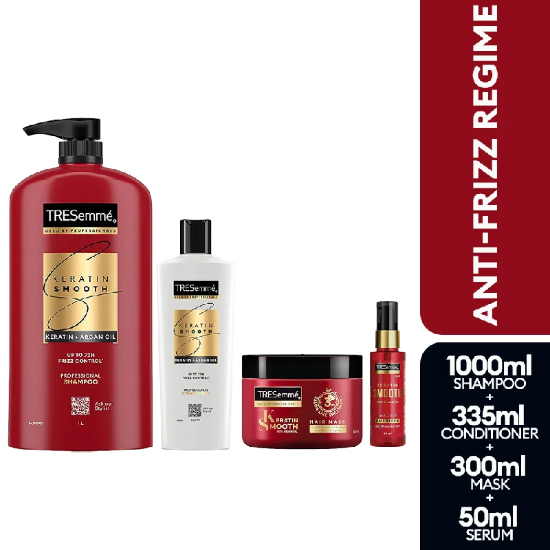 TRESemmé Keratin Smooth Shampoo 1000ml + Conditioner 335ml + Mask 300ml + Serum 100ml