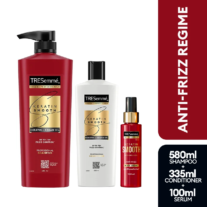 TRESemmé Keratin Smooth Shampoo 580ml + Conditioner 335ml + Serum 100ml