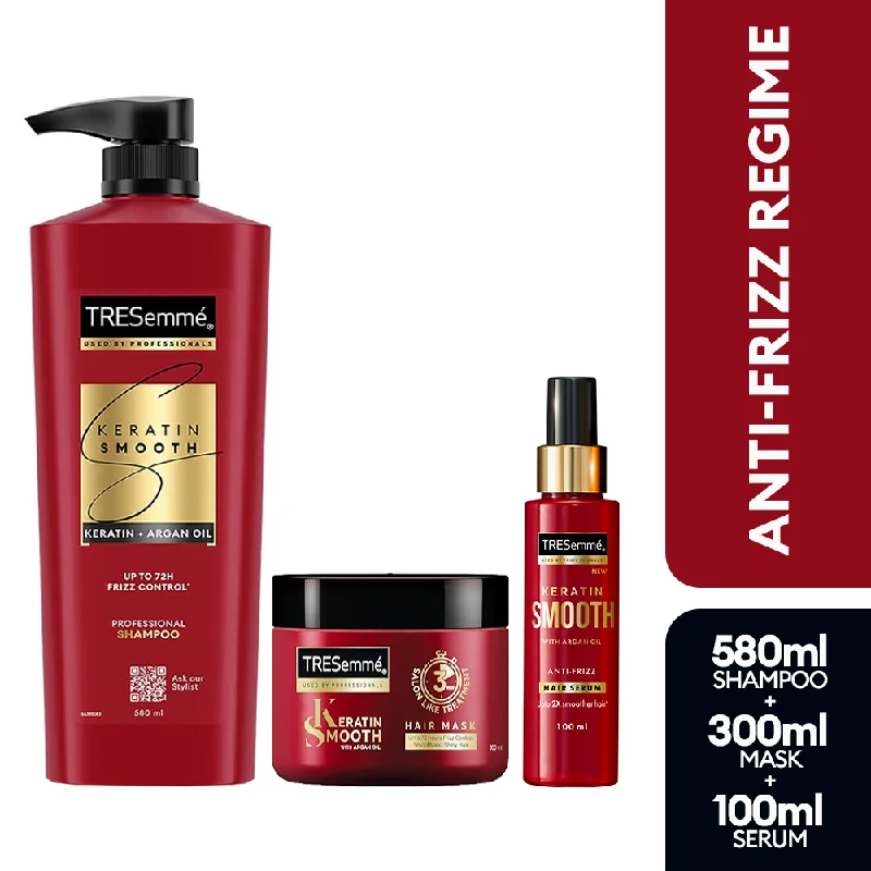 TRESemmé Keratin Smooth Shampoo 580ml + Mask 300ml + Serum 100ml